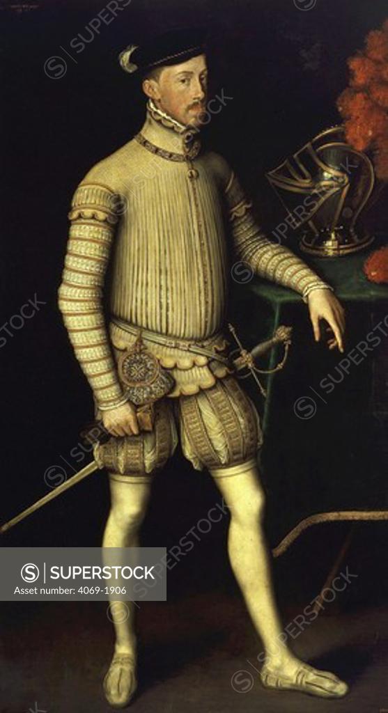 Stock Photo: 4069-1906 Emperor MAXIMILIAN II of Holy Roman Empire 1527-76, 1517-76