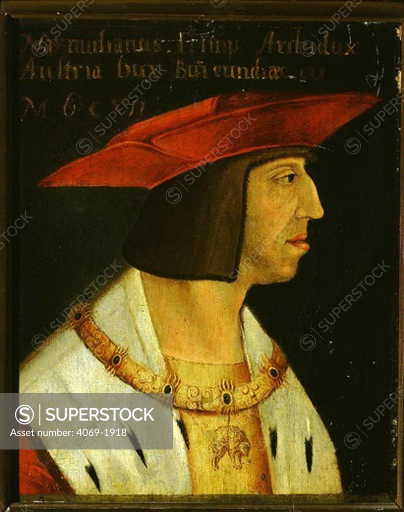 Stock Photo: 4069-1918 Emperor MAXIMILIAN I, 1459-1519, Archduke of Austria, German King and Holy Roman Emperor, 16th century