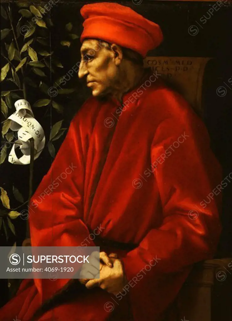 Cosimo de MEDICI the elder, Pater Patriae, 1389-1464, painted c.1518-19