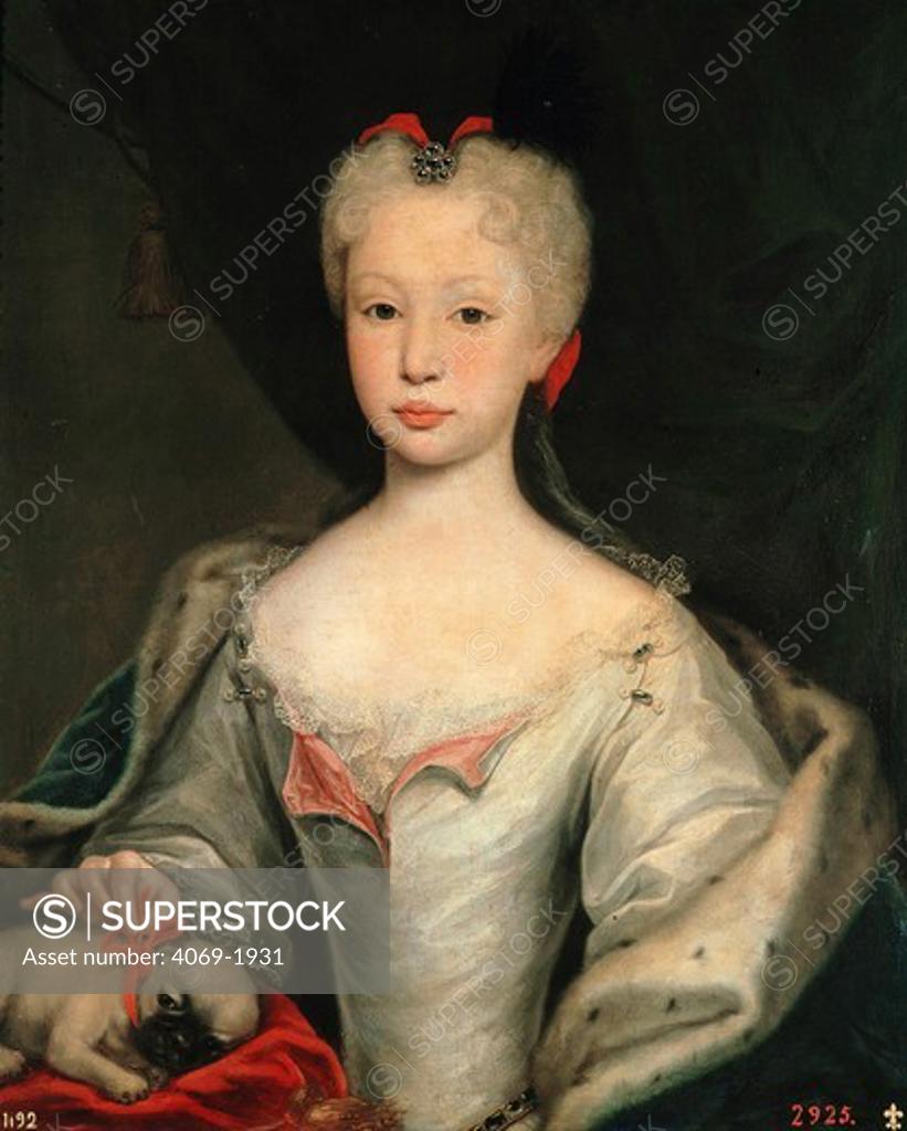 Stock Photo: 4069-1931 MARIA Barbara of Braganza Portugal, 1711-58, as girl, later wife of King Ferdinand VI of Spain