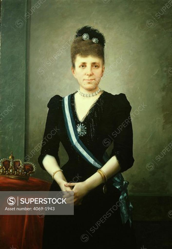 Stock Photo: 4069-1943 Queen MARIE-CHRISTINA de HABSBURG 1858-1929