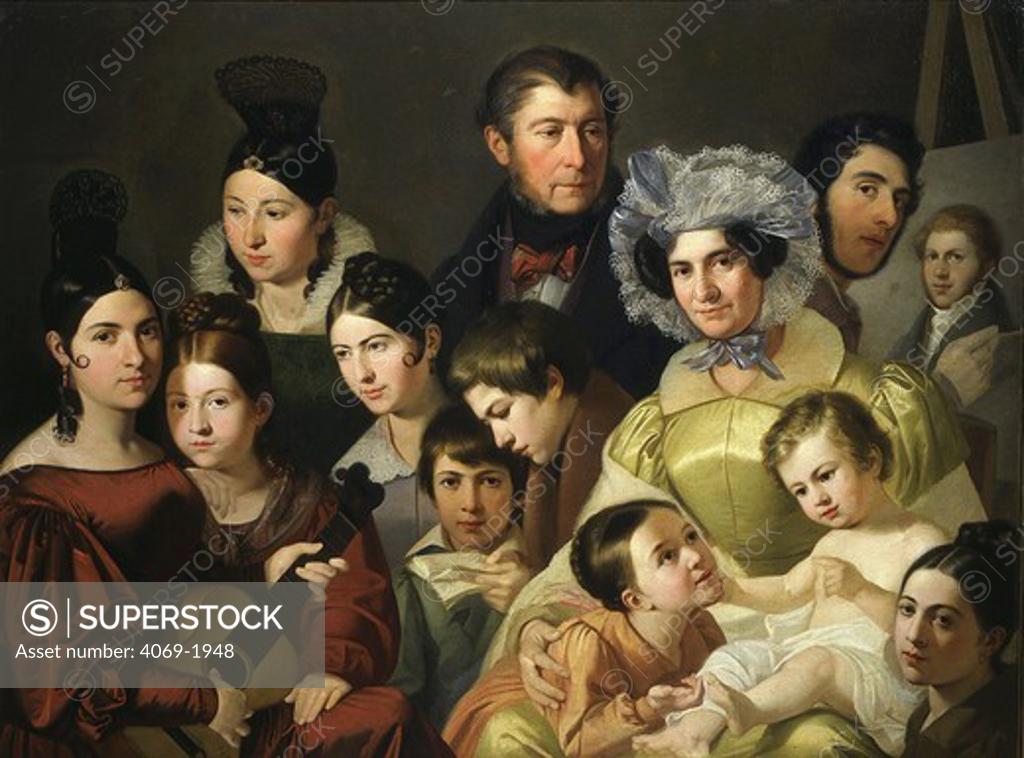 Stock Photo: 4069-1948 Family of Adeodato MALATESTA 1806-1891 Italian 1835 by Malatesta