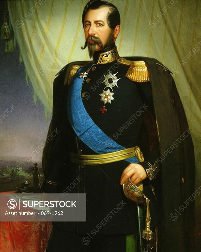 Stock Photo: 4069-1962 King OSCAR I Bernadotte of Sweden and Norway 1799-1859, by 19th century artist