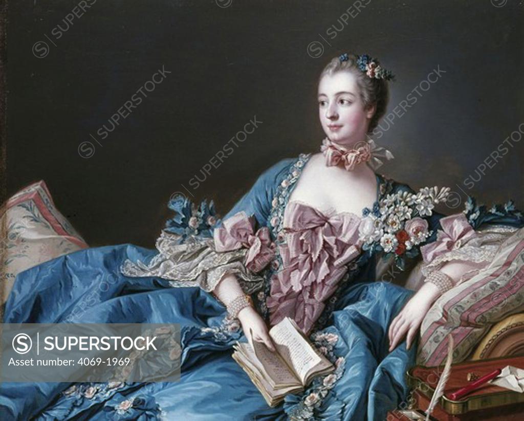 Stock Photo: 4069-1969 Madame de POMPADOUR, 1721-64, mistress of Louis XV