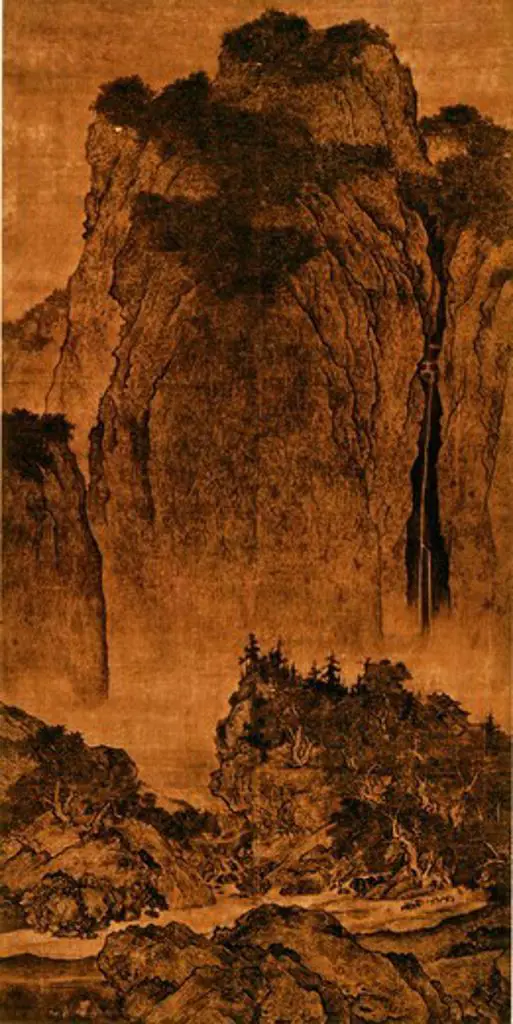 Travelling among streams and mountains, hanging scroll, ink on silk, c. 1000, Northern Song period, China