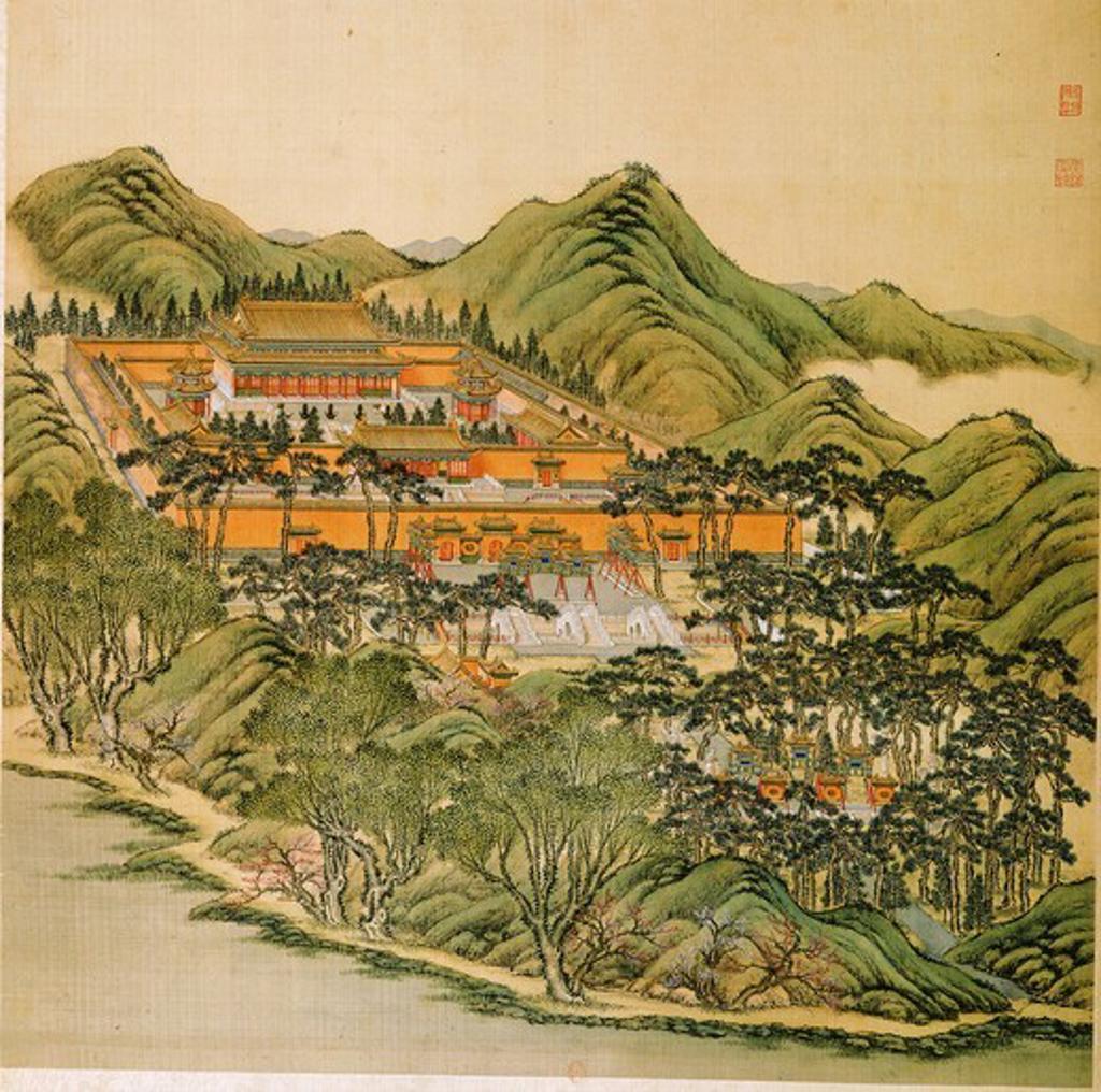 Peking Imperial Garden, Chinese painting, 19th century