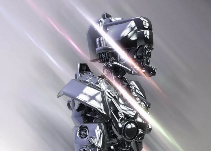 Futuristic robot, illustration