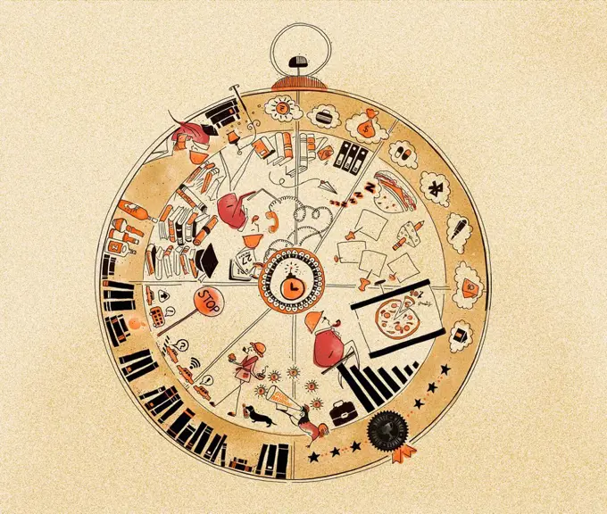 Illustration of time management