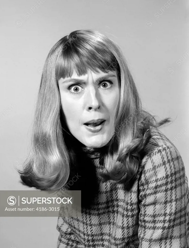 1960S Head Shot Angry Woman Indoor