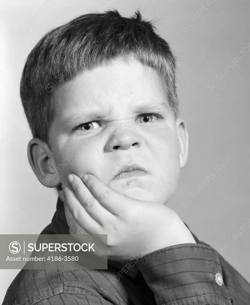 1960S Little Boy Making Angry Funny Facial Expression