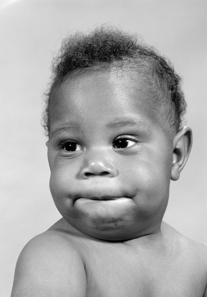 Portrait Of African-American Baby Studio Indoor
