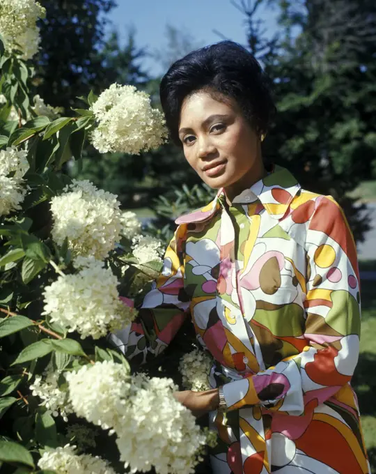 1970S Portrait African American Woman Flower Gardening