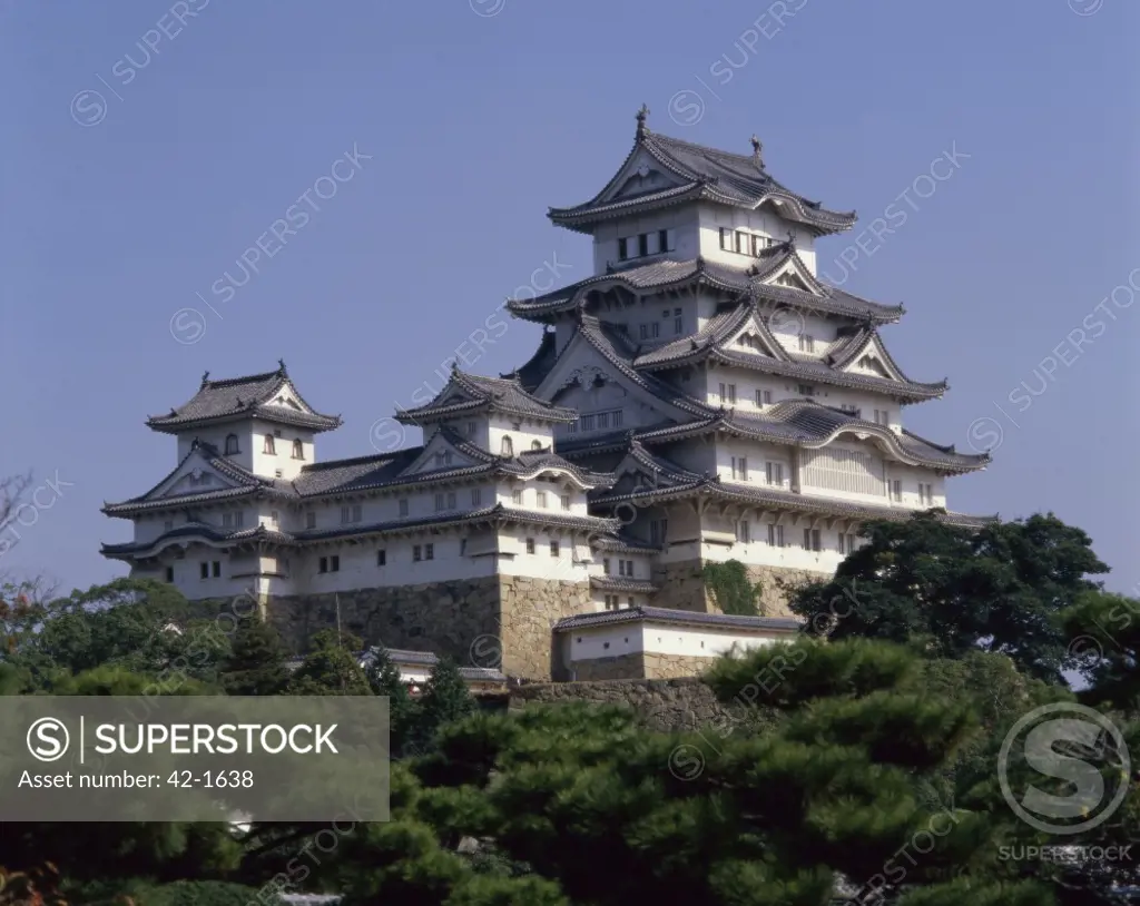 Low angle view of a castle, Himeji Castle, Himeji, Japan