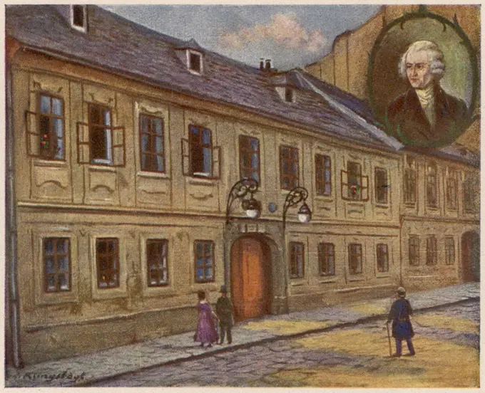 JOSEPH HAYDN his Vienna home, later turned into a Haydn Museum        Date: 1732 - 1809