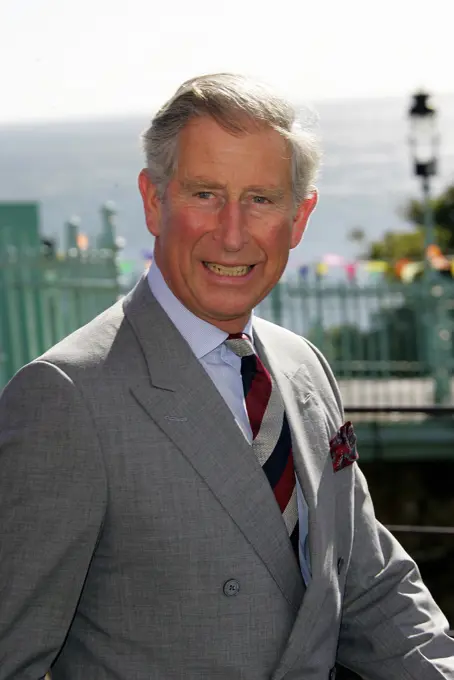 Charles, Prince Of Wales, visiting Scarborough\'s South Bay Regeneration Area, Spa Bridge, Scarborough, North Yorkshire. 14 September 2007