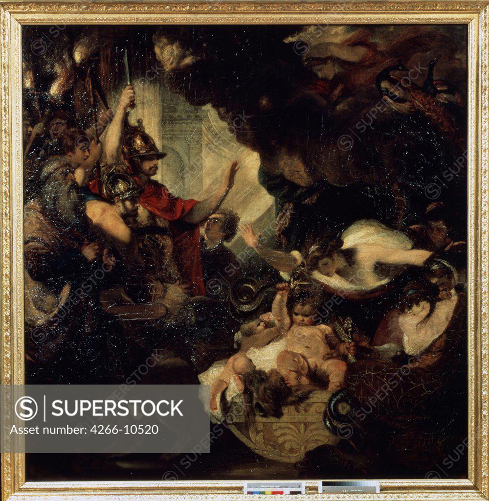 Stock Photo: 4266-10520 Scene from roman mythology by Sir Joshua Reynolds, oil on canvas, 1786, 1732-1792, Russia, St. Petersburg, State Hermitage, 303x297