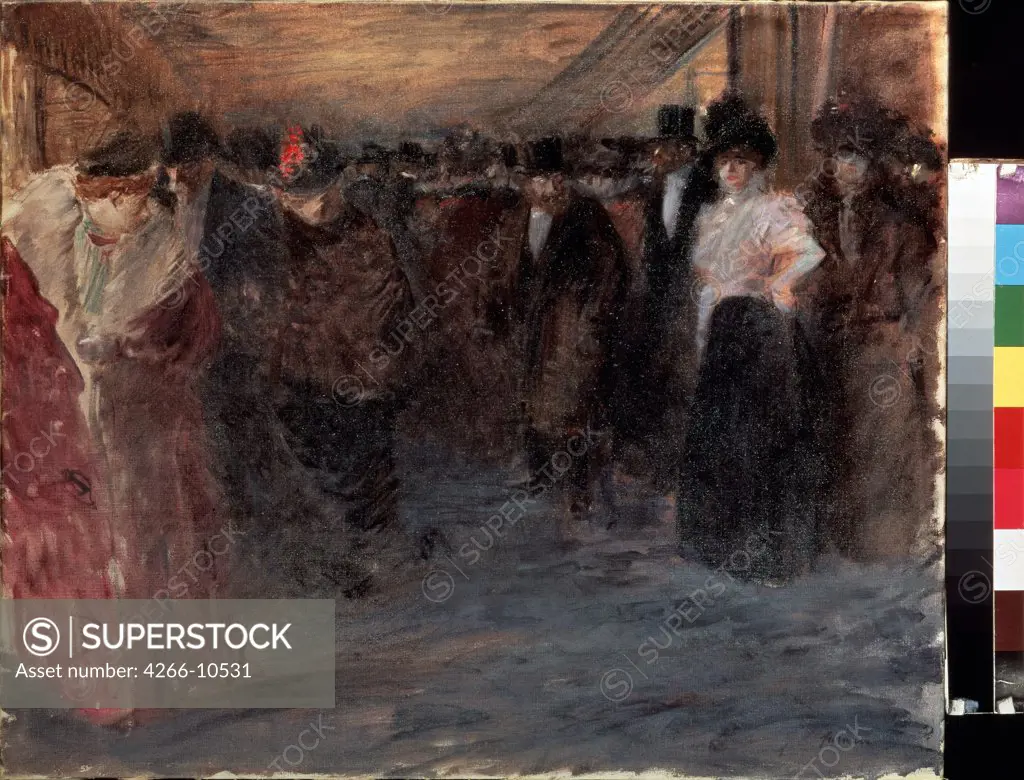 Variety entertainment by Jean-Louis Forain, oil on canvas, 1890s, 1852-1931, Russia, St. Petersburg, State Hermitage, 50, 5x61