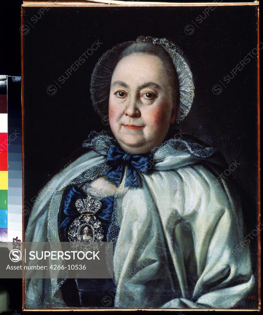 Stock Photo: 4266-10536 Portrait of Maria Andreyevna Rumyantseva by Alexei Petrovich Antropov, oil on canvas, 1764, 1716-1795, Russia, St. Petersburg , State Russian Museum, 62, 5x48