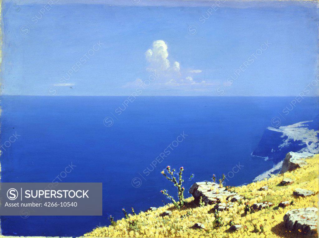 Stock Photo: 4266-10540 Seascape by Arkhip Ivanovich Kuindzhi, oil on canvas, 1842-1910, 19th century, Russia, St. Petersburg, State Russian Museum, 40x54