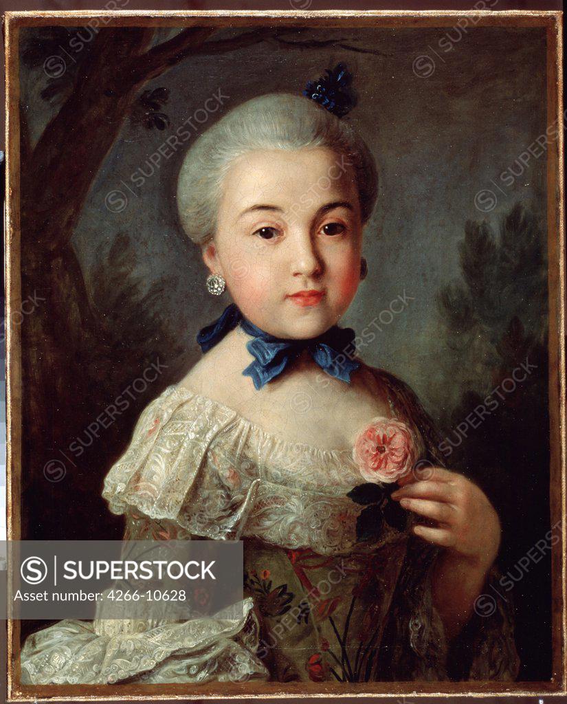 Stock Photo: 4266-10628 Portrait of countess Varvara Sheremetyeva by Pietro Antonio Rotari, oil on canvas, 1760, 1707-1762, Russia, St. Petersburg, State Russian Museum, 58, 5x47