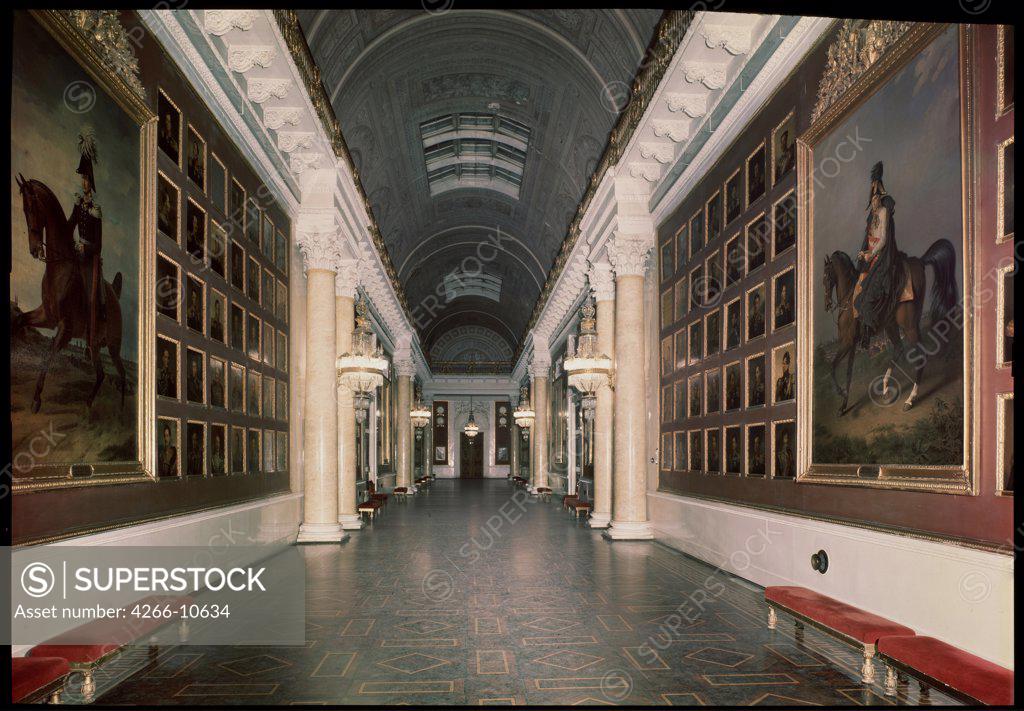 Stock Photo: 4266-10634 Russia, Saint Petersburg, Interior of Winter Palace with paintings by Carlo Rossi, 1839, 1775-1849, Russia, St. Petersburg, State Hermitage Museum