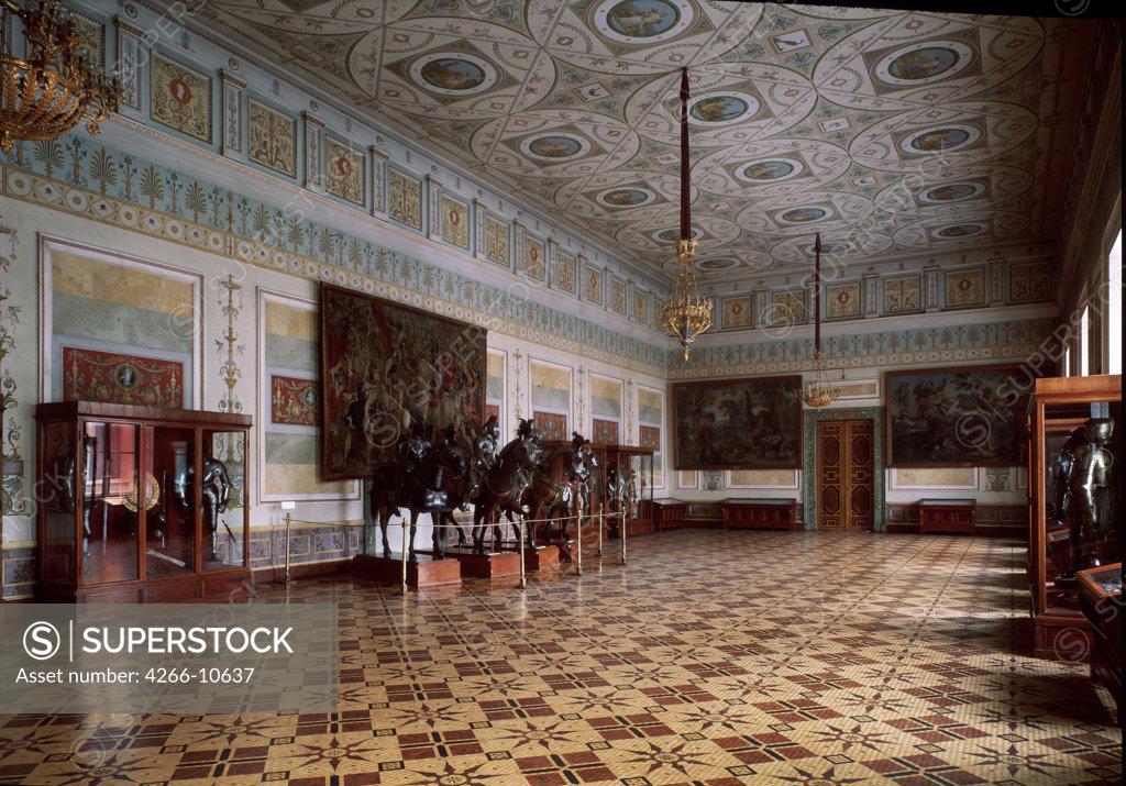 Stock Photo: 4266-10637 Russia, Saint Petersburg, Interior of Winter Palace, Russia, St. Petersburg, State Hermitage Museum, Classicistic Russian Architecture