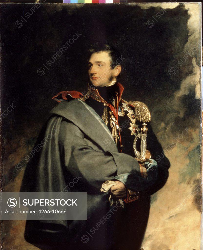Stock Photo: 4266-10666 Portrait of count Mikhail Vorontsov by Sir Thomas Lawrence, oil on canvas, 1821, 1769-1830, Russia, St. Petersburg , State Hermitage, 143x113
