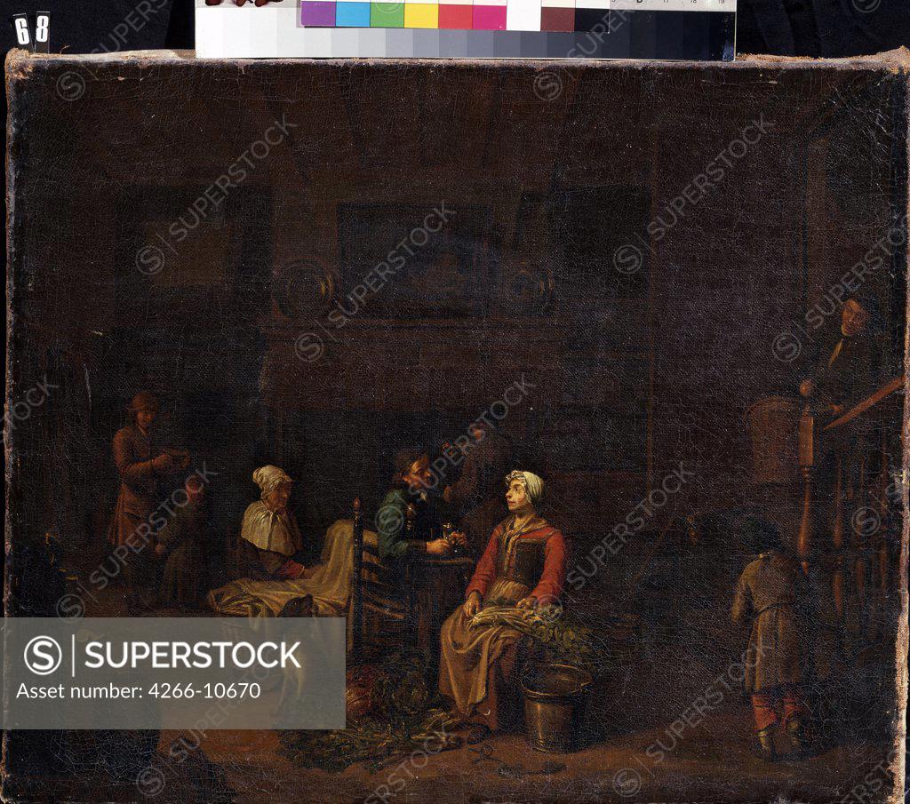Stock Photo: 4266-10670 Kitchen scene by Jan Joseph Horemans the Elder, oil on canvas, 1682-1759, 18th century, Ukraine, Sevastopol , M. Kroshitsky Art Museum