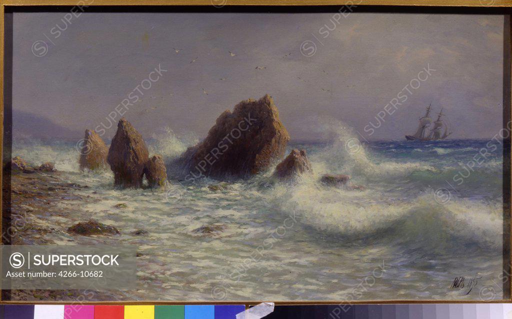 Stock Photo: 4266-10682 Gulf of Crimea by Lev Felixovich Lagorio, oil on canvas, 1895, 1827-1905, Russia, Moscow, State Tretyakov Gallery, 40x68, 5