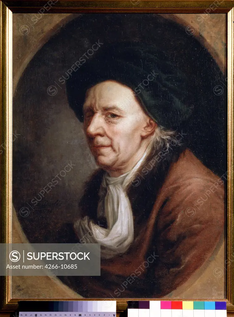Portrait of Leonhard Euler by Joseph Friedrich August Darbes, oil on canvas, 1747-1810, 18th century, Russia, Moscow, State Tretyakov Gallery, 61, 3x47, 3