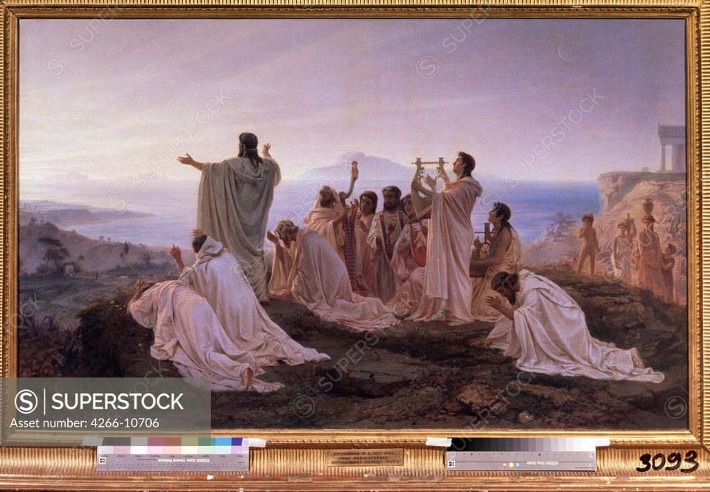 Stock Photo: 4266-10706 Followers of Pythagoras by Fyodor Andreyevich Bronnikov, oil on canvas, 1869, 1827-1902, Russia, Moscow, State Tretyakov Gallery, 99, 7x161