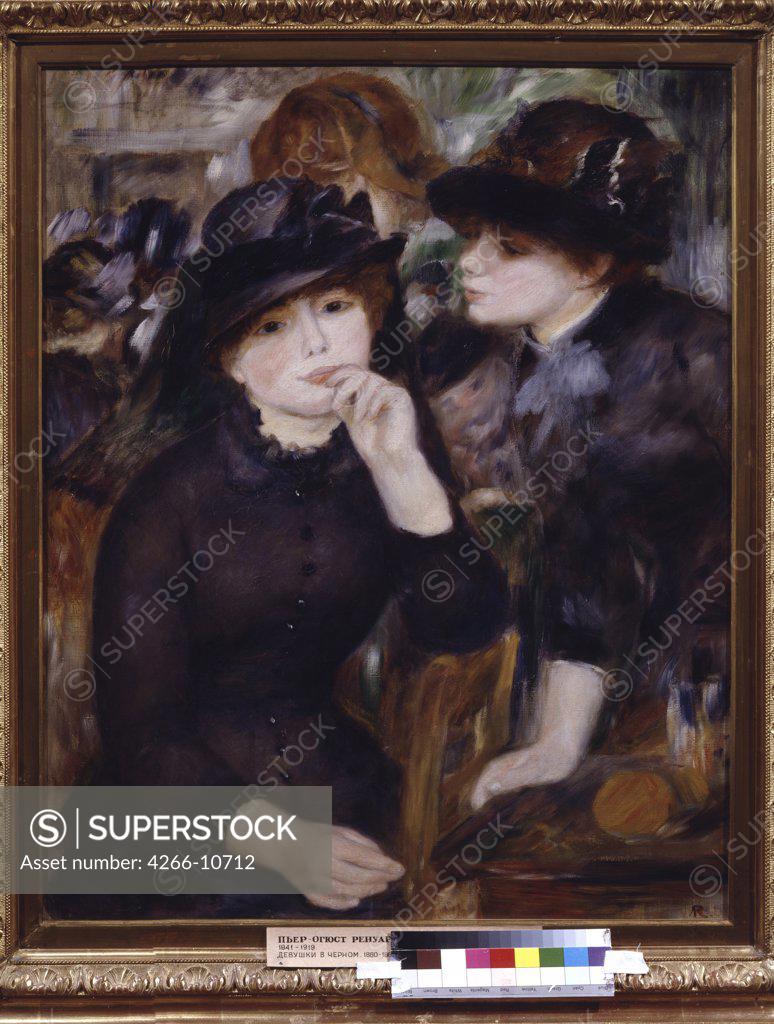 Stock Photo: 4266-10712 Young ladies by Pierre Auguste Renoir, Oil on canvas, 1880-1882, 1841-1919, Russia, Moscow, State A. Pushkin Museum of Fine Arts, 81, 3x65, 2