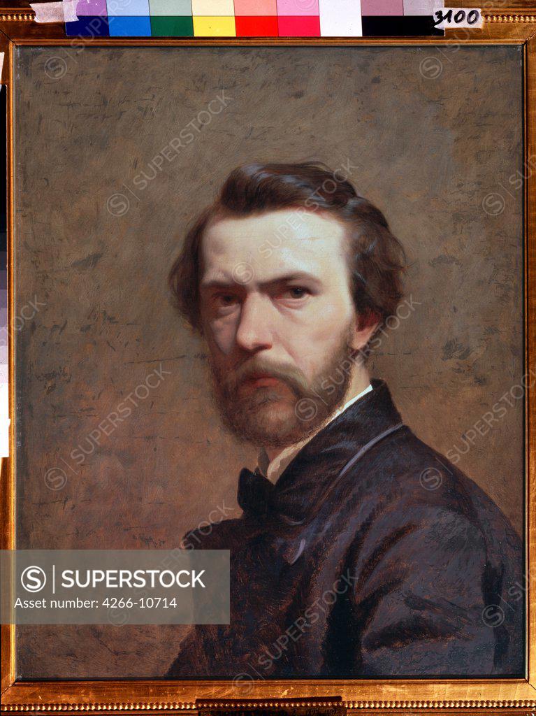 Stock Photo: 4266-10714 Self-portrait by Fyodor Andreyevich Bronnikov, Oil on canvas, 19th century, 1827-1902, Russia, Moscow, State Tretyakov Gallery, 61x48, 2