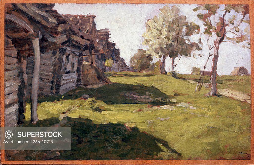 Stock Photo: 4266-10719 Village by unknown artist, Russia, Moscow, State Tretyakov Gallery, 14, 5x23