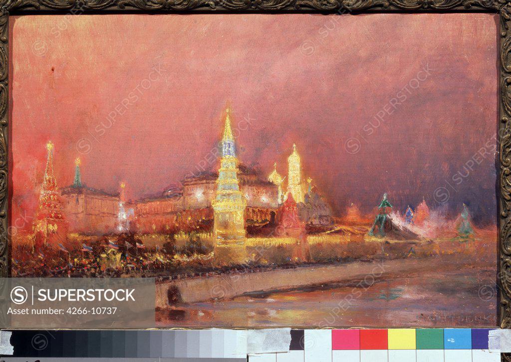 Stock Photo: 4266-10737 Moscow view by Nikolai Nikolayevich Gritsenko, Oil on canvas, 1896, 1856-1900, Russia, Moscow, State Tretyakov Gallery, 26, 9x41, 1