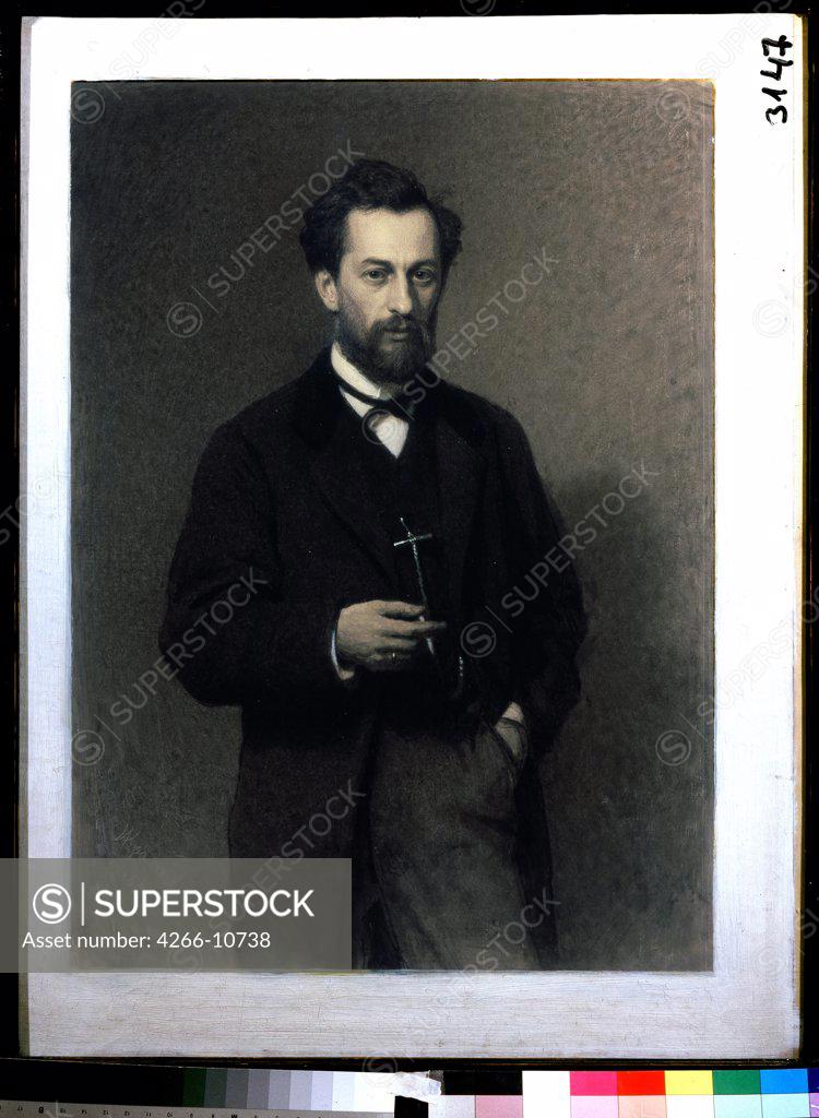 Stock Photo: 4266-10738 Mikhail Clodt by Ivan Nikolayevich Kramskoi, 1871, Russia, Moscow, State Tretyakov Gallery, 89x69