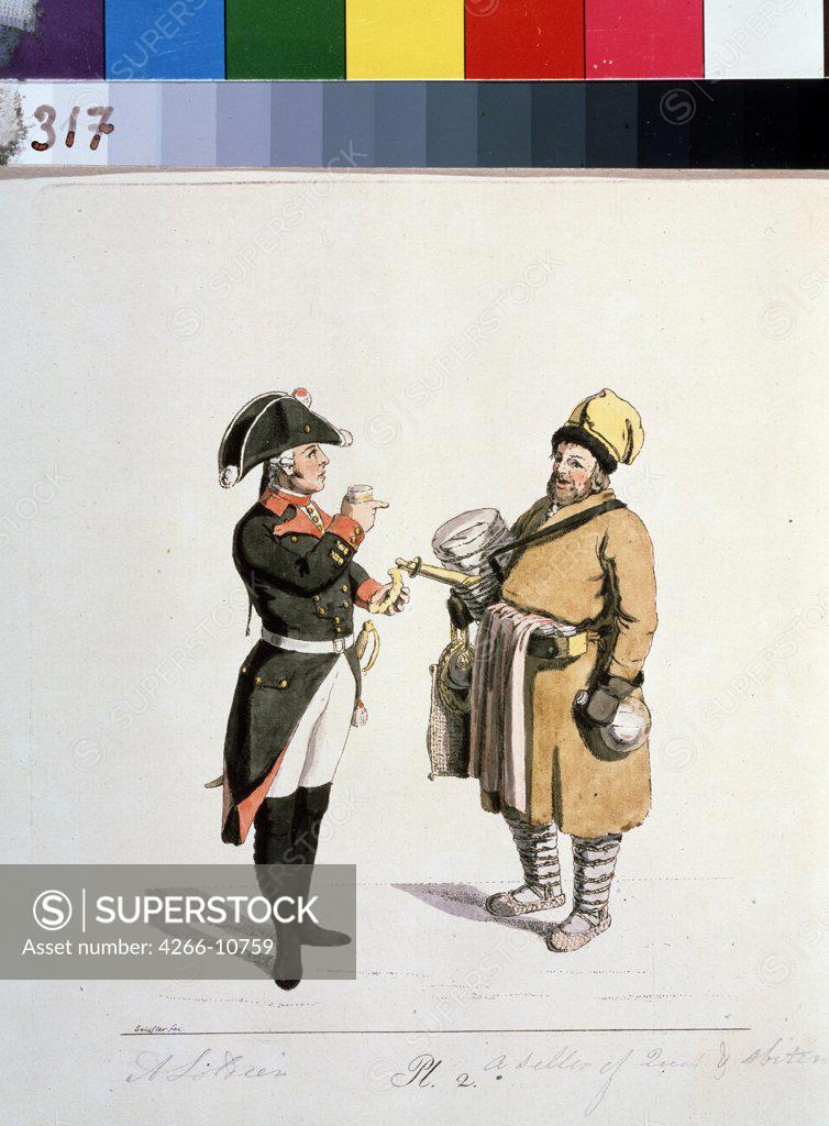 Stock Photo: 4266-10759 Stage Costumes by Christian Gottfried Heinrich Geissler, 1799, 1770-1844, Russia, Moscow , Museum of Private Collections in A. Pushkin Museum of Fine Arts,