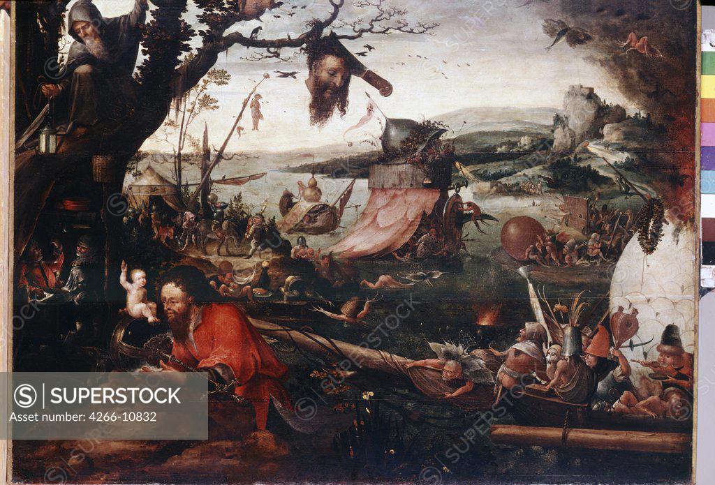 Stock Photo: 4266-10832 Landscape with the Legend of Saint Christopher by Jan Mandyn, oil on wood, 1502-1560, 16th century, Russia, St. Petersburg, State Hermitage, 71x98, 5