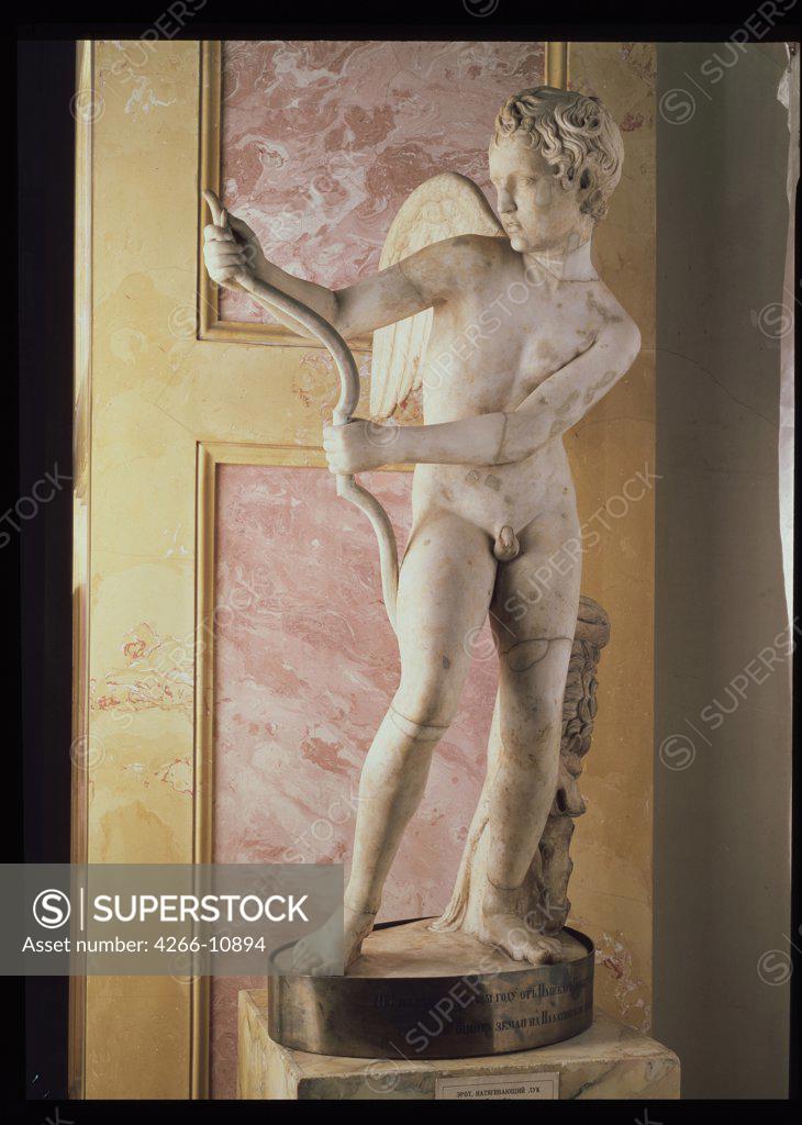 Stock Photo: 4266-10894 Classical sculpture from ancient Rome, marble, 1st century BC, Russia, St. Petersburg, State Hermitage, H 62