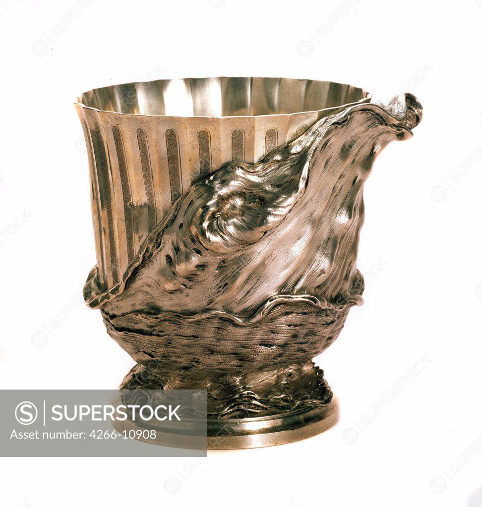 Stock Photo: 4266-10908 Silver vase by Thomas Germain, silver, 1731-1732, 1673-1748, Russia, St. Petersburg, State Hermitage, H 16, 4