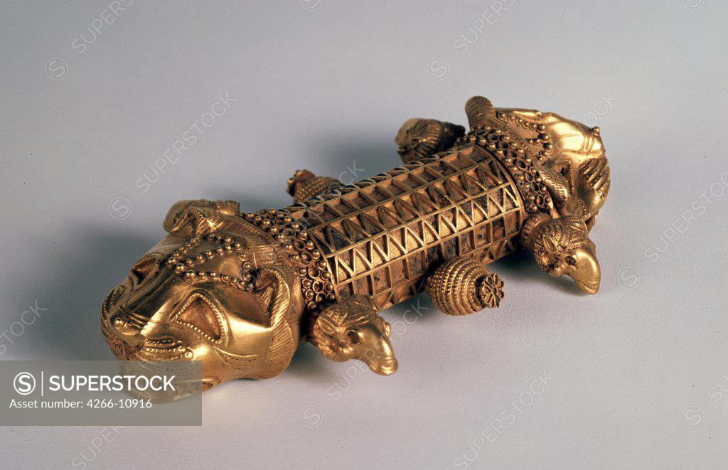 Stock Photo: 4266-10916 Scythian cult object by unknown artist, gold, 7th-6th century BC, Russia, St Petersburg, State Hermitage, 19, 2
