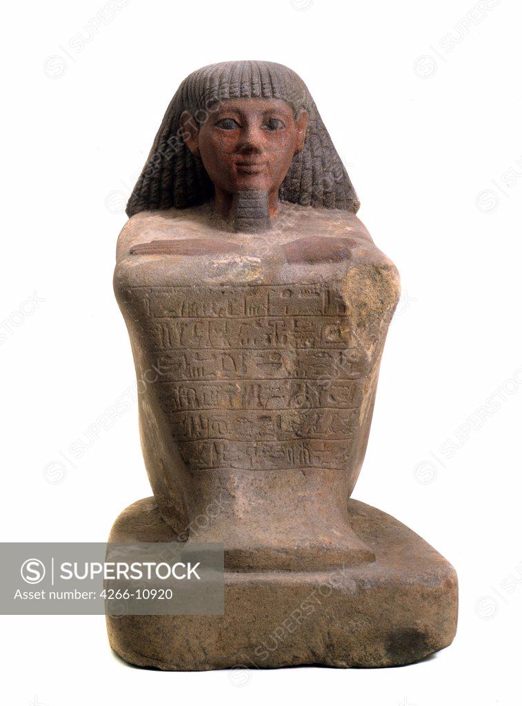 Stock Photo: 4266-10920 Sarcophagus by unknown artist, limestone sculpture, 15th century BC, Russia, St Petersburg, State Hermitage, 37, 6