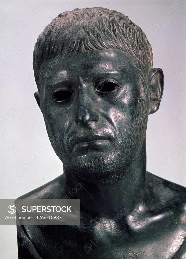 Stock Photo: 4266-10937 Sextus Pompeius by unknown artist, bronze sculpture, 1st century, Russia, St Petersburg, State Hermitage, 39