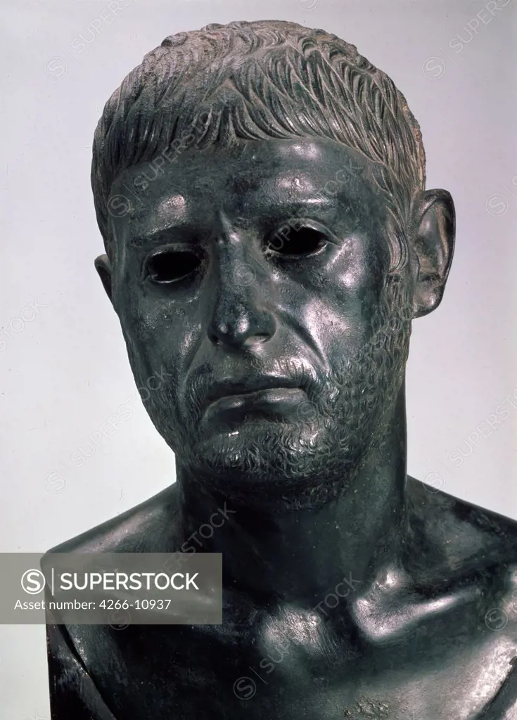 Sextus Pompeius by unknown artist, bronze sculpture, 1st century, Russia, St Petersburg, State Hermitage, 39