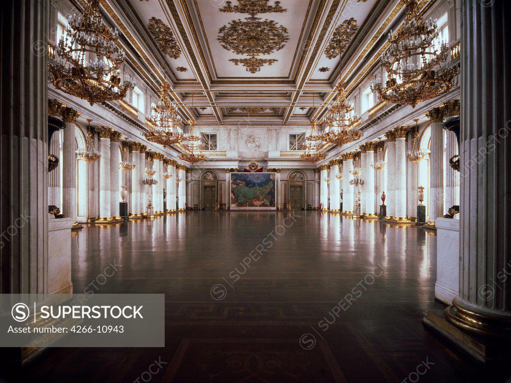 Stock Photo: 4266-10943 Great Throne Hall by Giacomo Antonio Domenico Quarenghi, 1837-1842 , 1744-1817, Russia, St Petersburg, State Hermitage