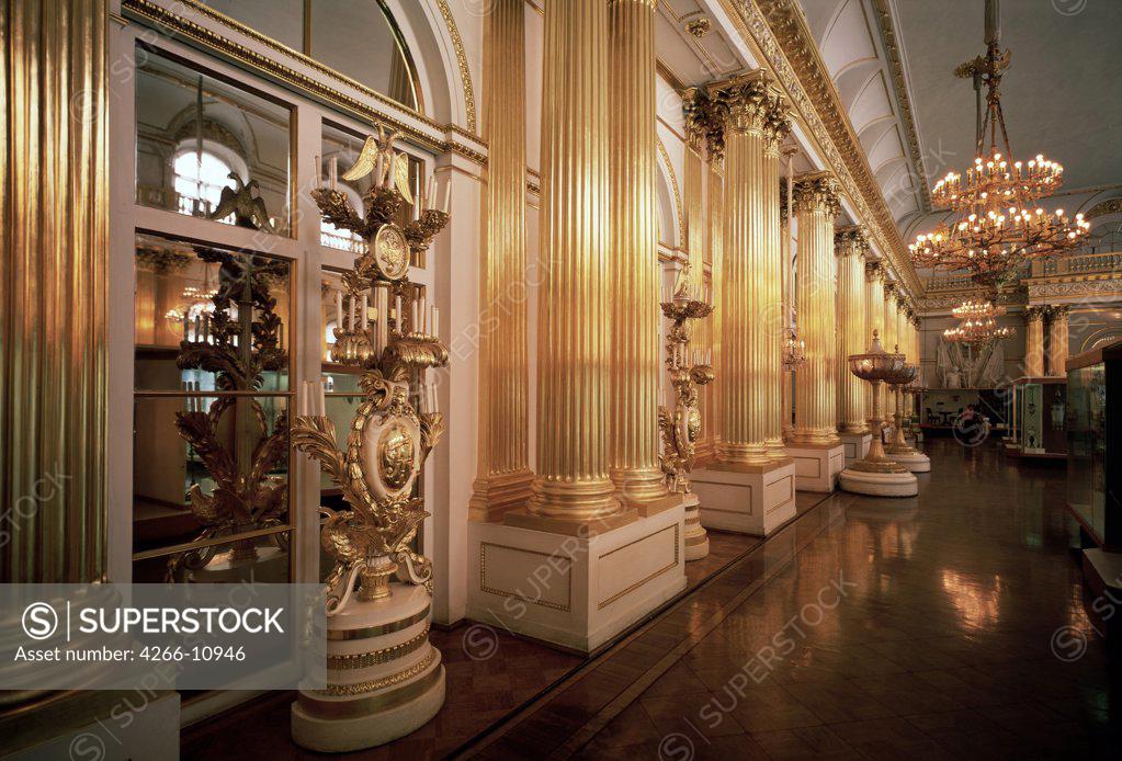 Stock Photo: 4266-10946 Winter Palace interior by Vasili Petrovich Stasov, 1839 , 1769-1848, Russia, St Petersburg, State Hermitage