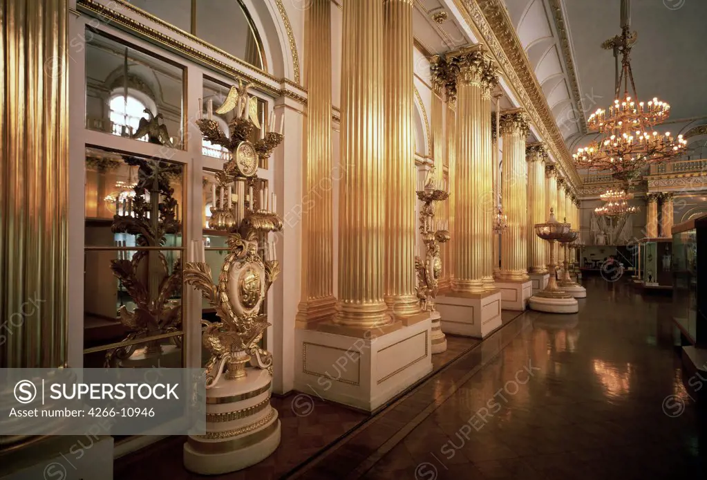 Winter Palace interior by Vasili Petrovich Stasov, 1839 , 1769-1848, Russia, St Petersburg, State Hermitage