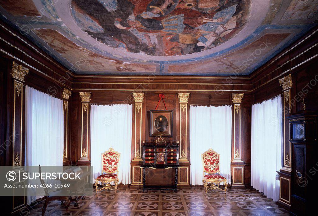Stock Photo: 4266-10949 Menshikov palace interior by Giovanni Maria Fontana, 1710s , 1670-after 1714, Russia, St Petersburg