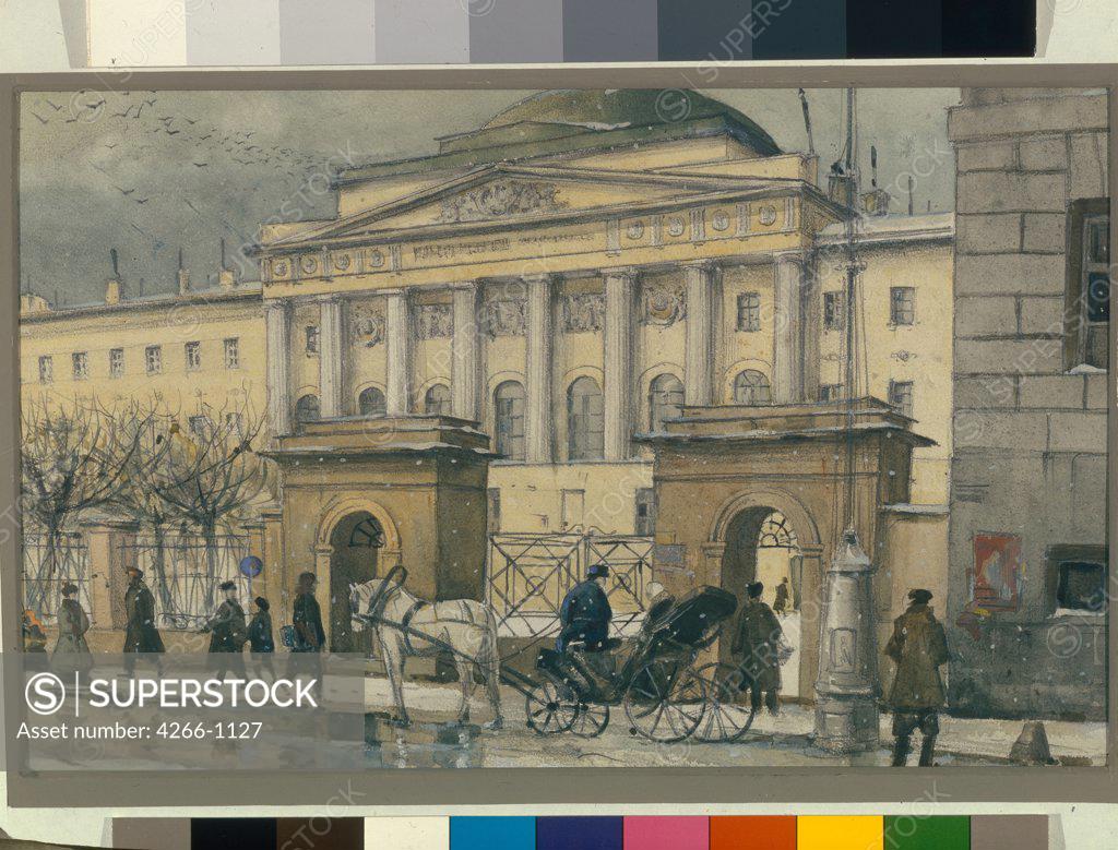 Stock Photo: 4266-1127 Yuon, Konstantin Fyodorovich (1875-1958) Museum of Moscow History and Reconstruction, Moscow 1911 35x40 Watercolour on paper Russian End of 19th - Early 20th cen. Russia Architecture, Interior 