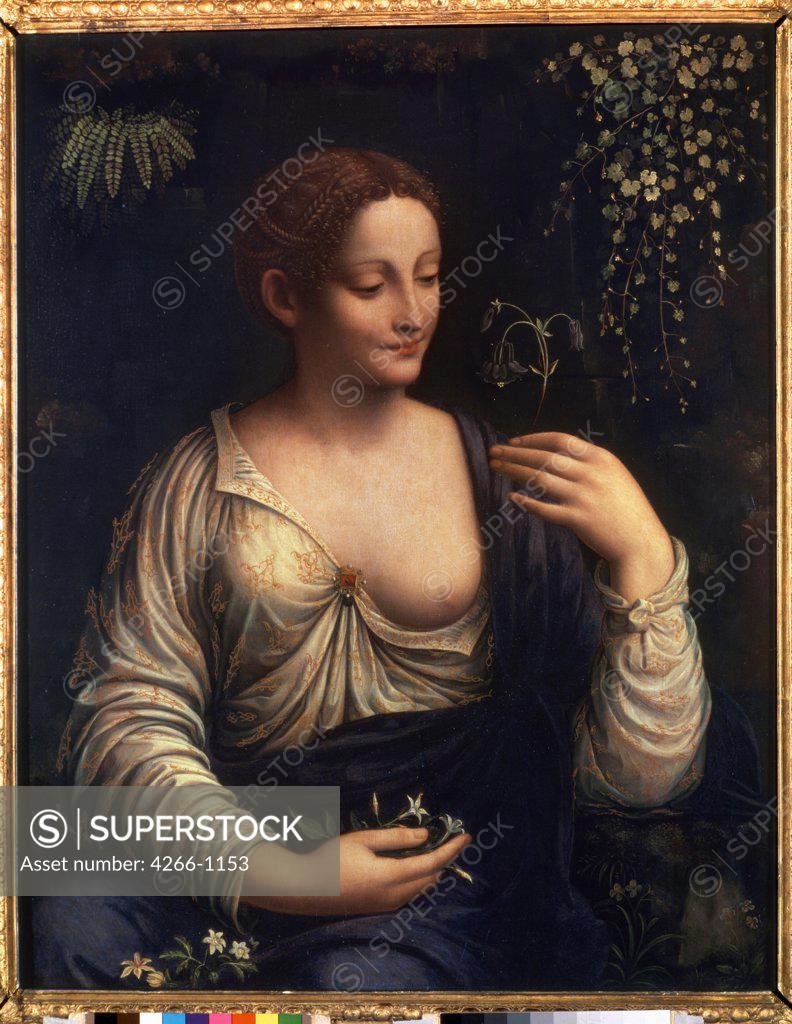 Stock Photo: 4266-1153 Roman Goddess by Francesco Melzi, Oil on canvas, 1493-1570, 16th century, Russia, St. Petersburg, State Hermitage, 76x63